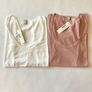 Bundle of 2 J. Crew Drapey elbow-sleeve T-shirt